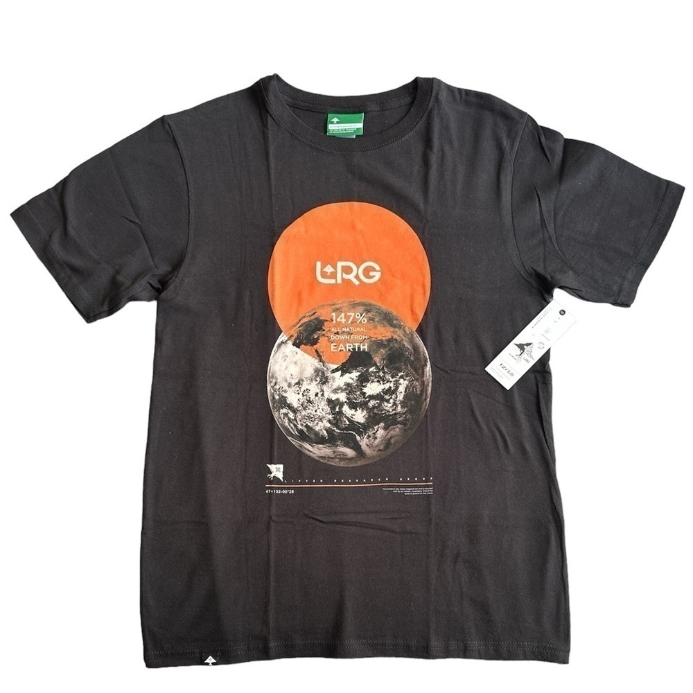 LRG Men’s Crewneck Black Graphic Tee Size Small NWT
